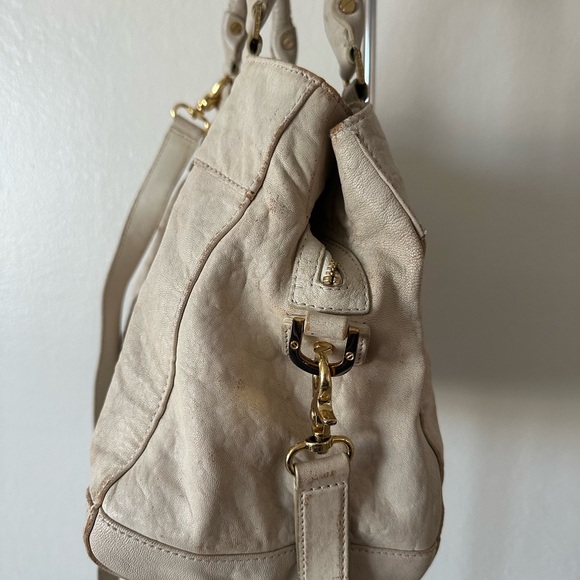 Tory Burch Distressed Pebble Leather Satchel - Picture 15 of 17